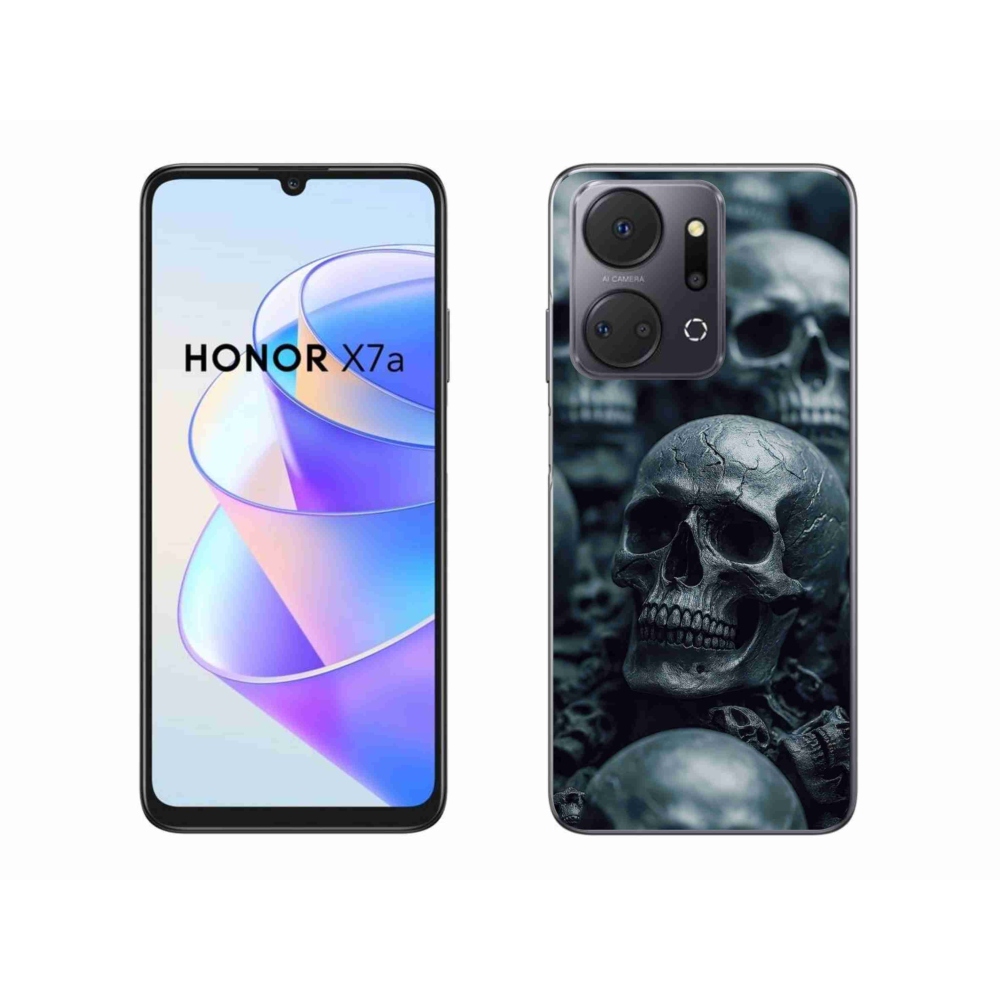 Gélový kryt mmCase na Honor X7a - lebka 2