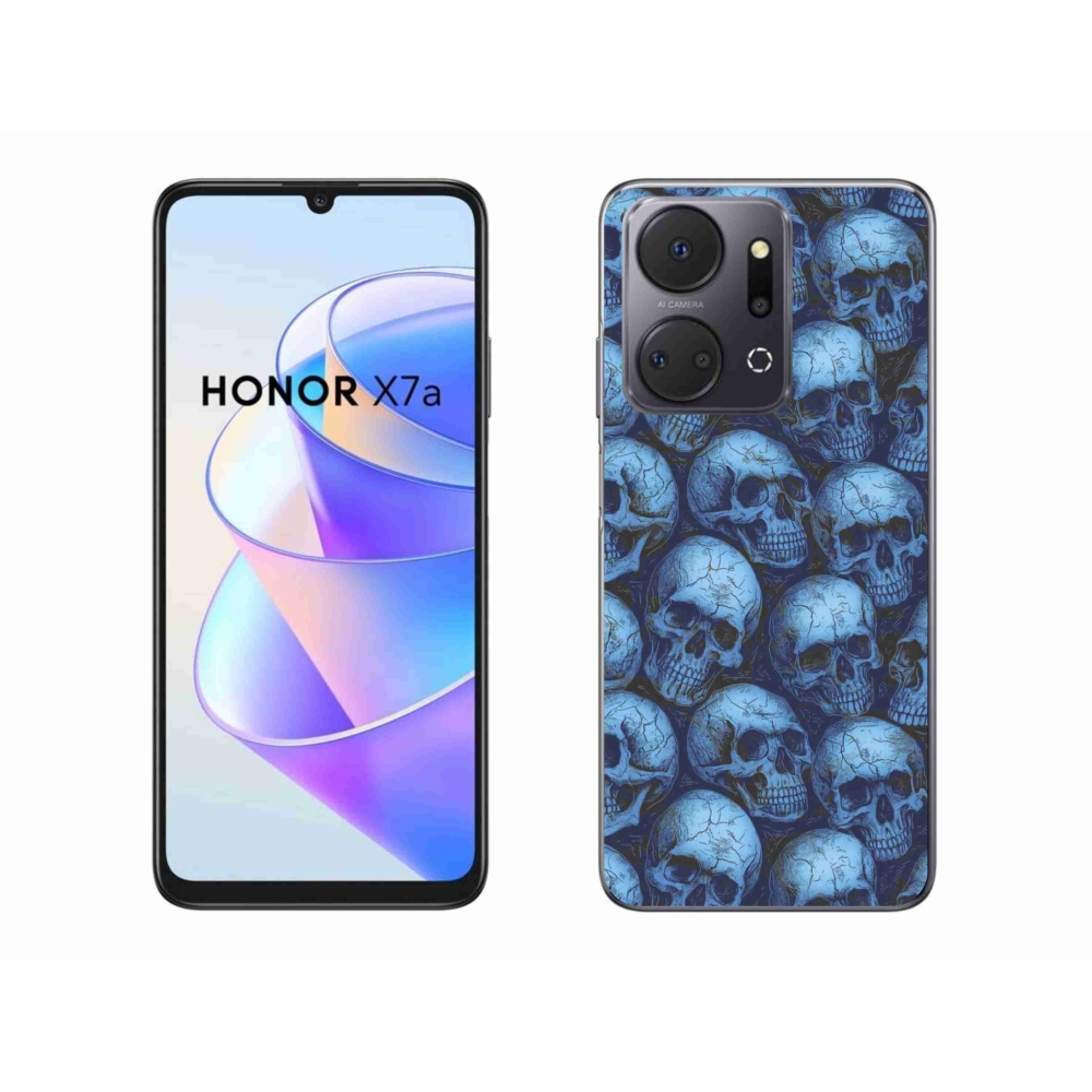 Gélový kryt mmCase na Honor X7a - lebky