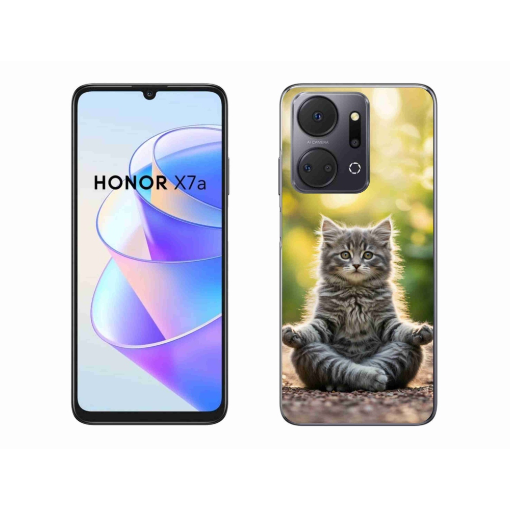 Gélový kryt mmCase na Honor X7a - meditujúce mačiatko