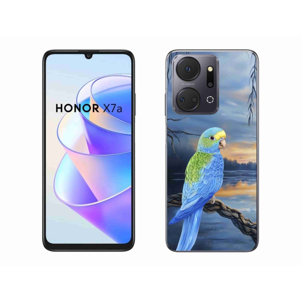 Gélový kryt mmCase na Honor X7a - modrý papagáj