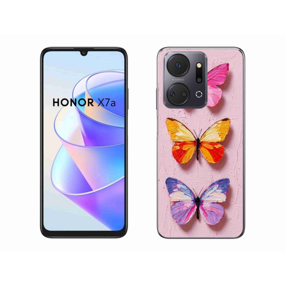 Gélový kryt mmCase na Honor X7a - motýlia trojica