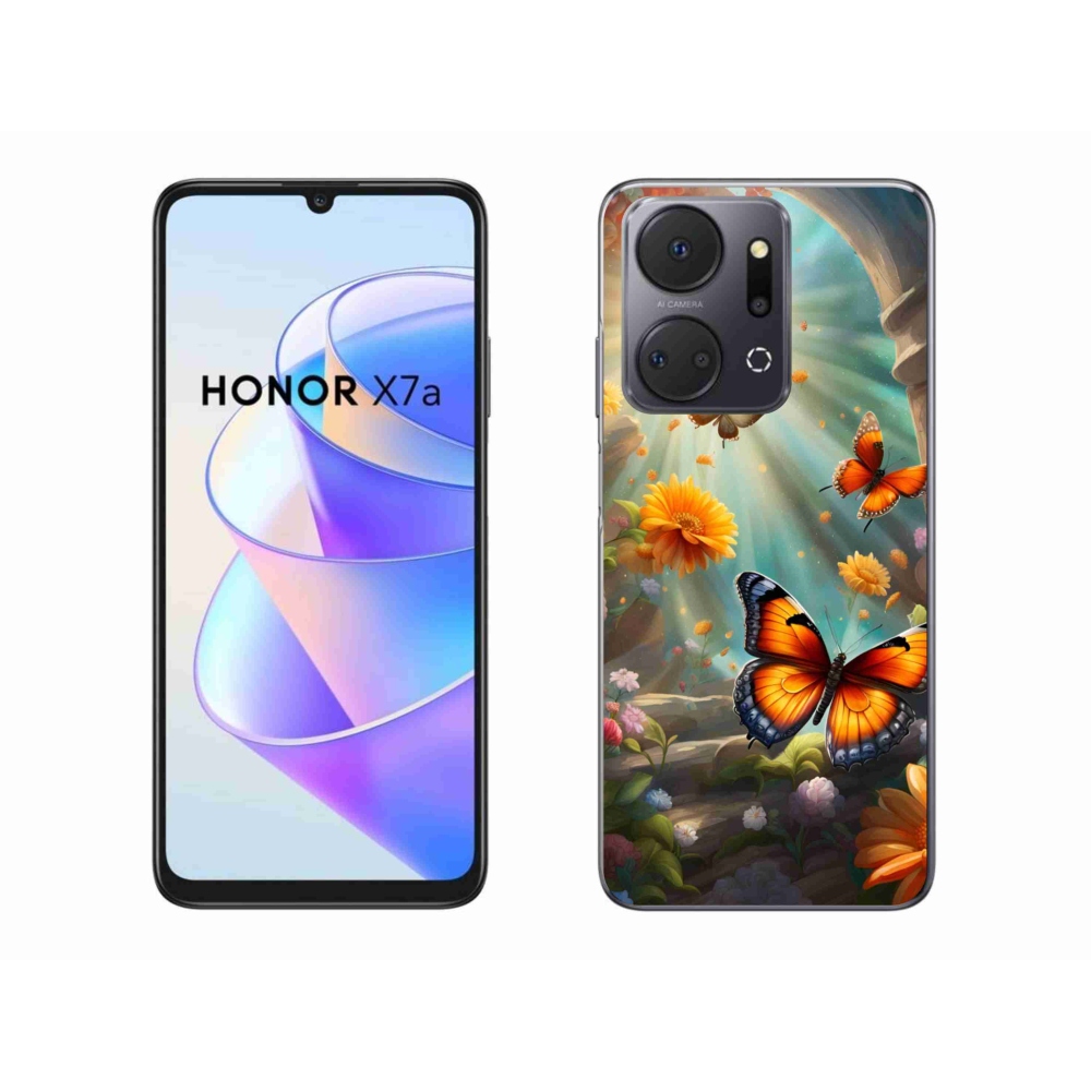 Gélový kryt mmCase na Honor X7a - motýlia záhrada 2