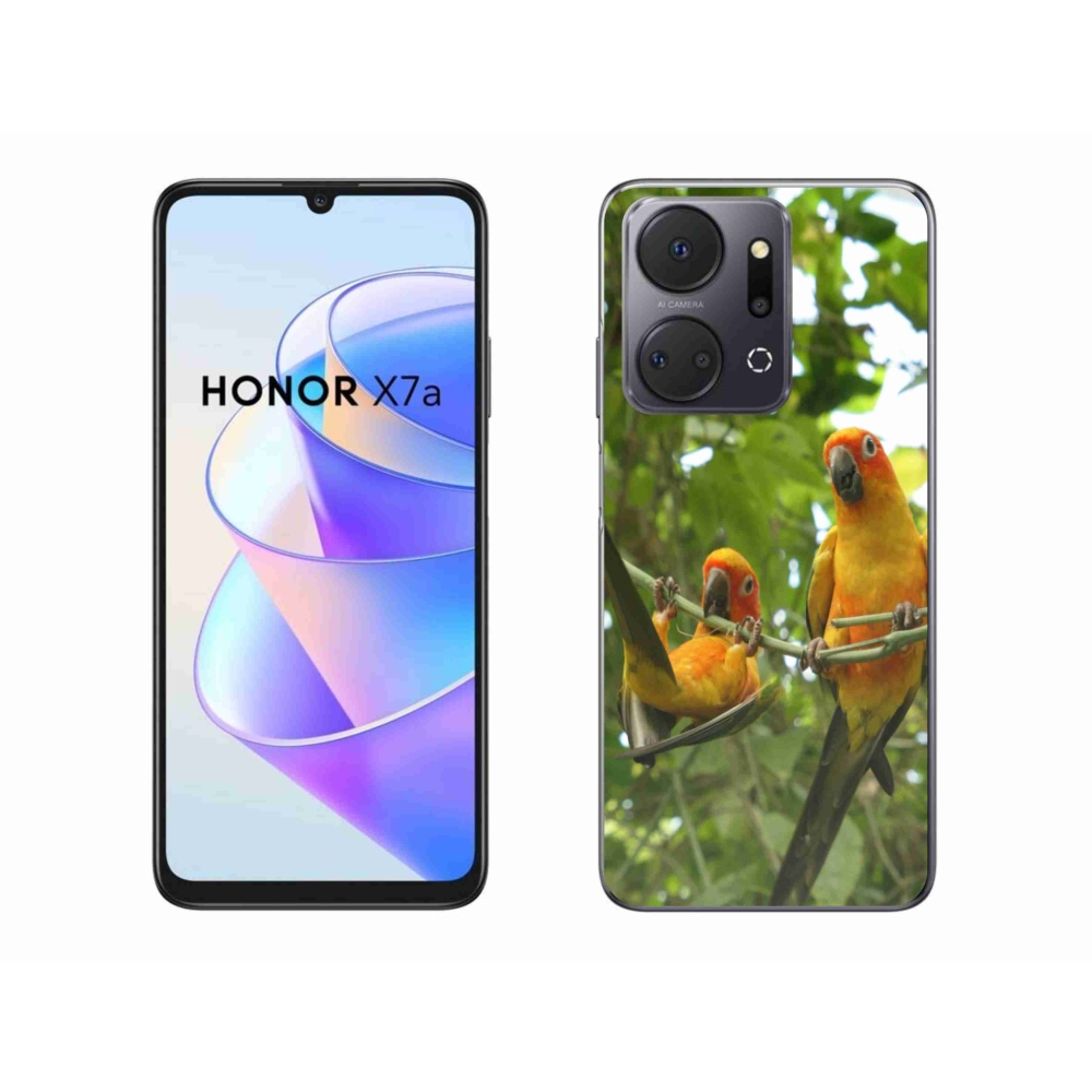 Gélový kryt mmCase na Honor X7a - papagáje aratingy