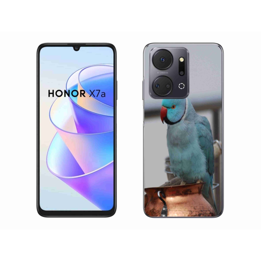 Gélový kryt mmCase na Honor X7a - papagáj alexander modrý