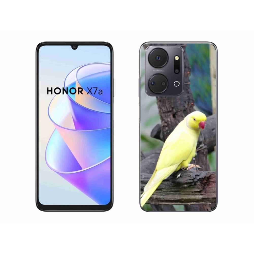 Gélový kryt mmCase na Honor X7a - papagáj alexander žltý