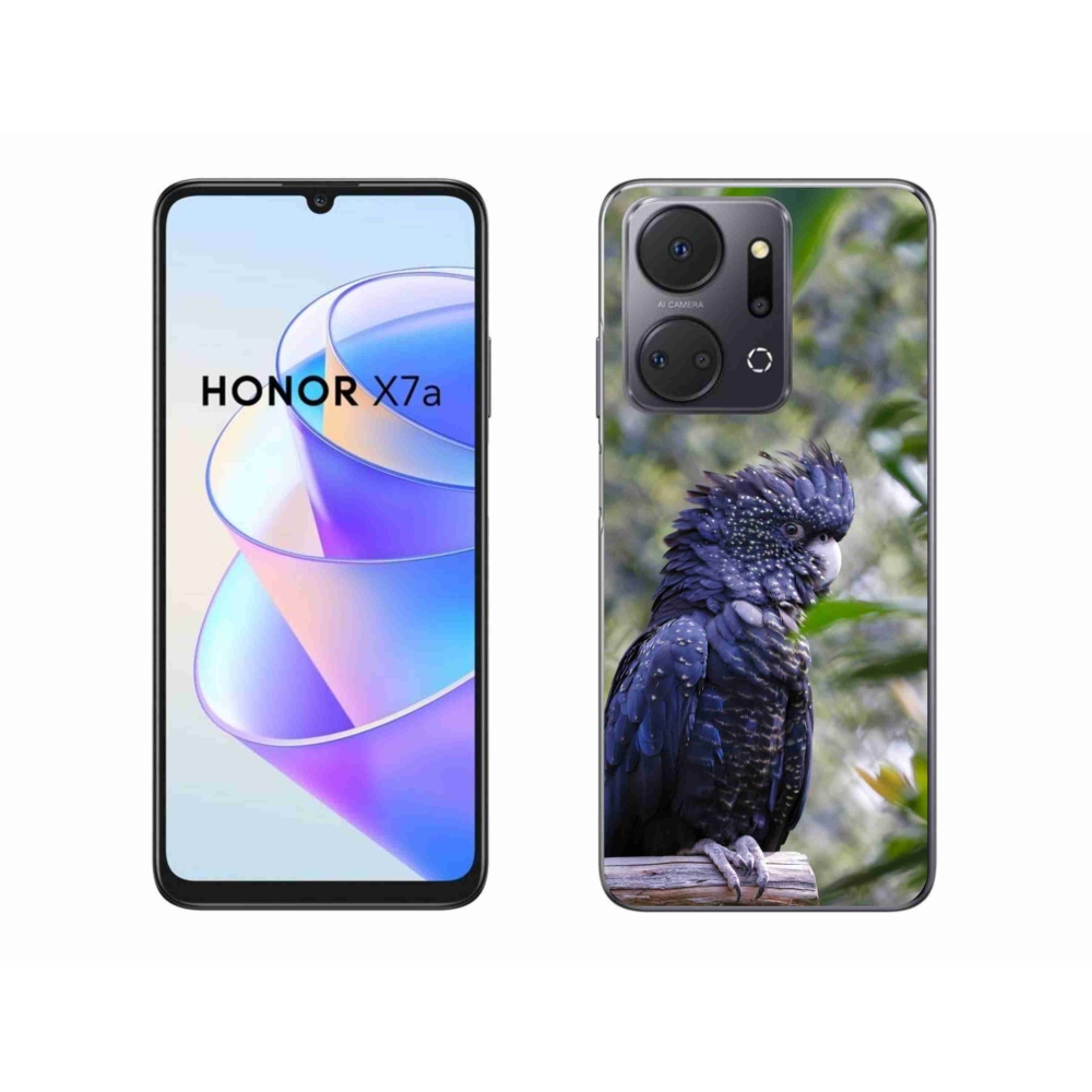 Gélový kryt mmCase na Honor X7a - papagáj kakadu čierny
