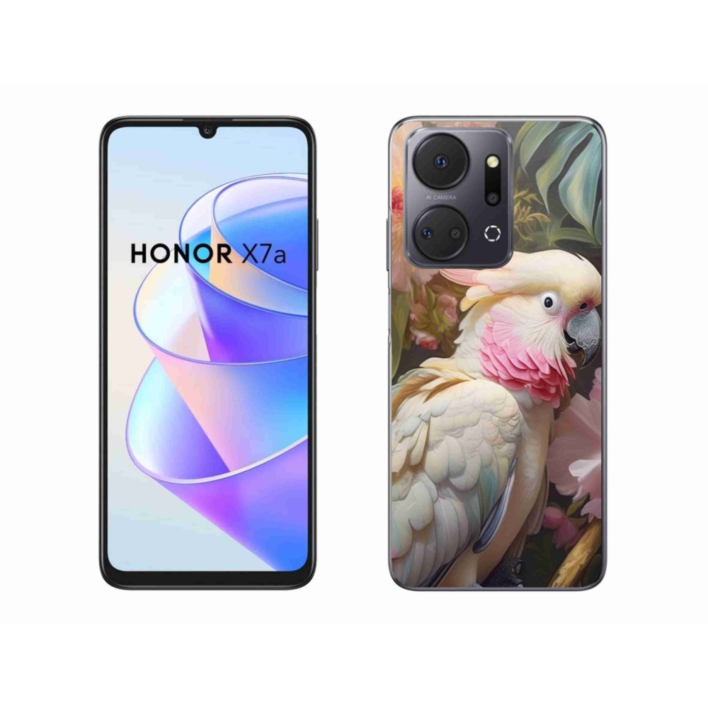 Gélový kryt mmCase na Honor X7a - papagáj kakadu ružový 2