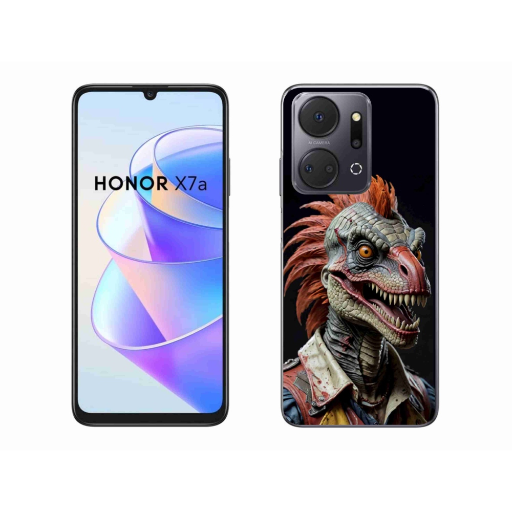 Gélový kryt mmCase na Honor X7a - punk dinosaurus