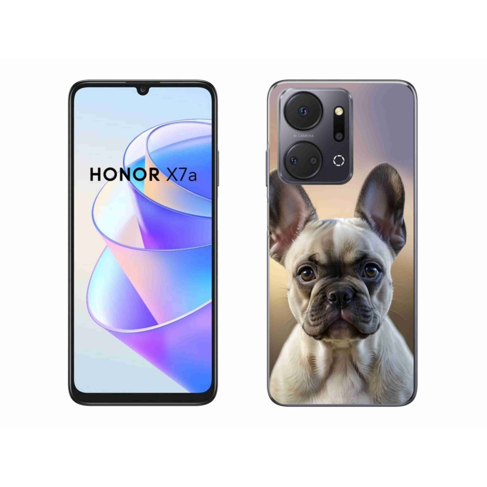 Gélový kryt mmCase na Honor X7a - roztomilý francúzsky buldoček