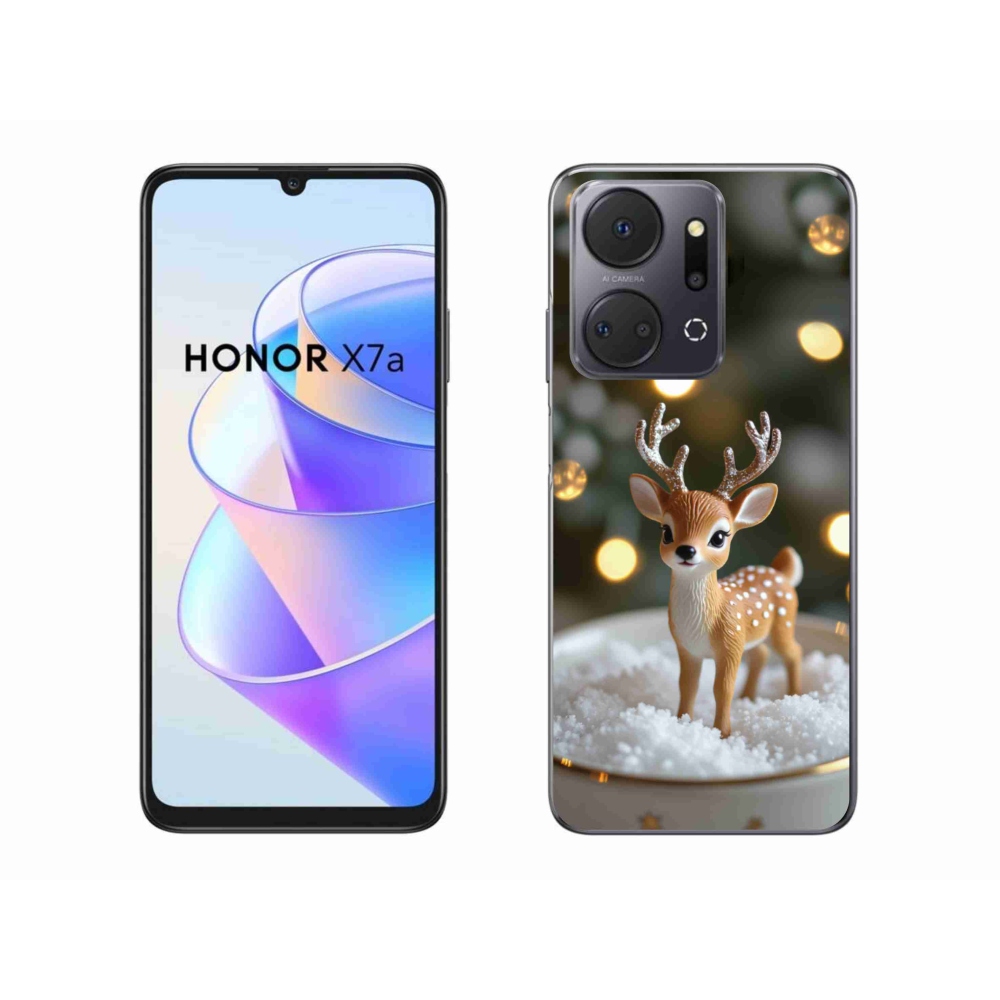 Gélový kryt mmCase na Honor X7a - roztomilý vianočný jeleň