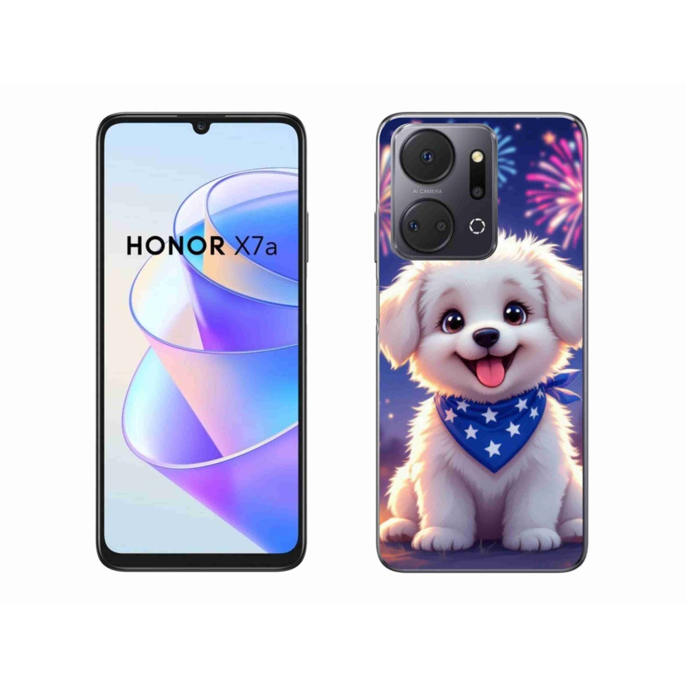 Gélový kryt mmCase na Honor X7a - slávnostné šteňa