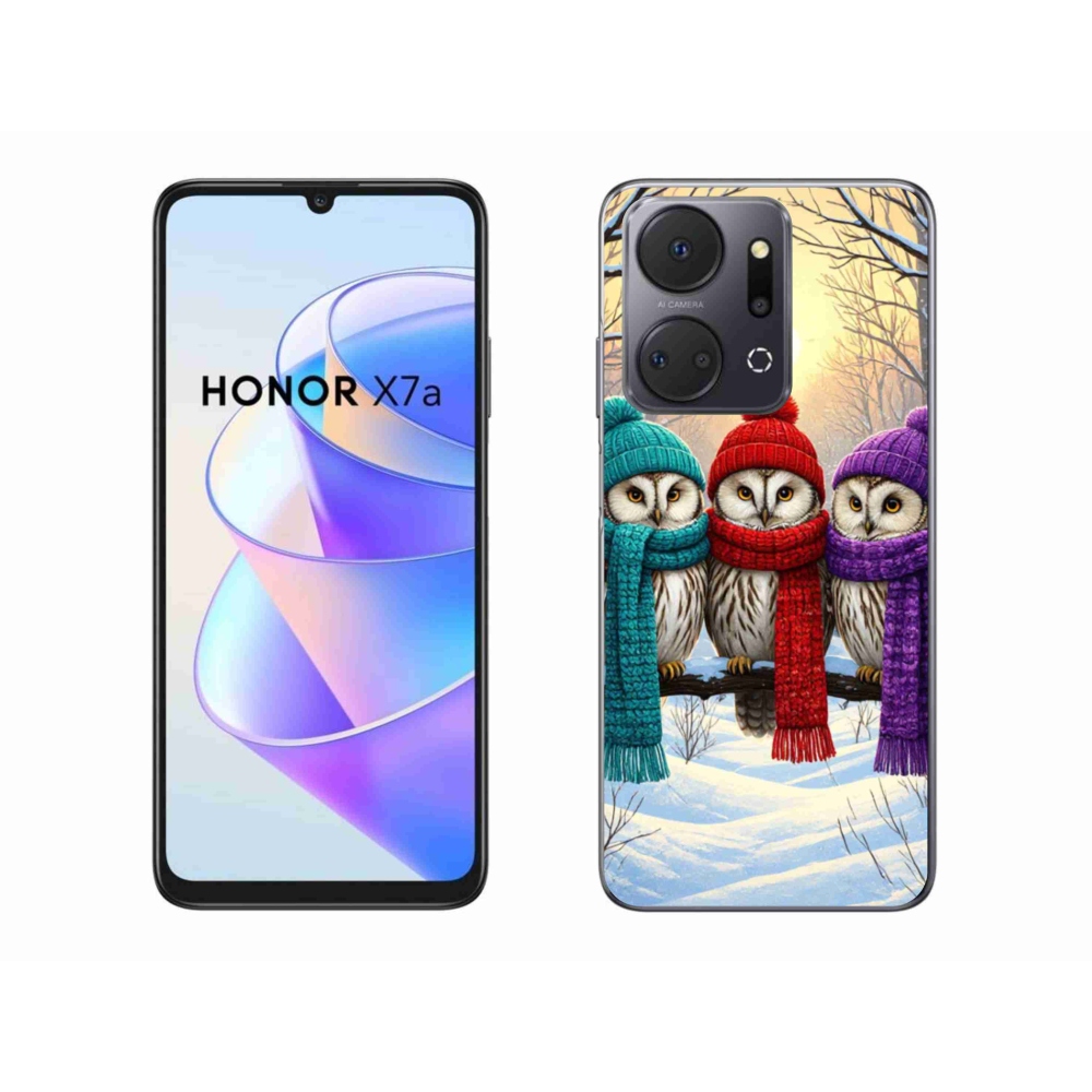 Gélový kryt mmCase na Honor X7a - soví priatelia