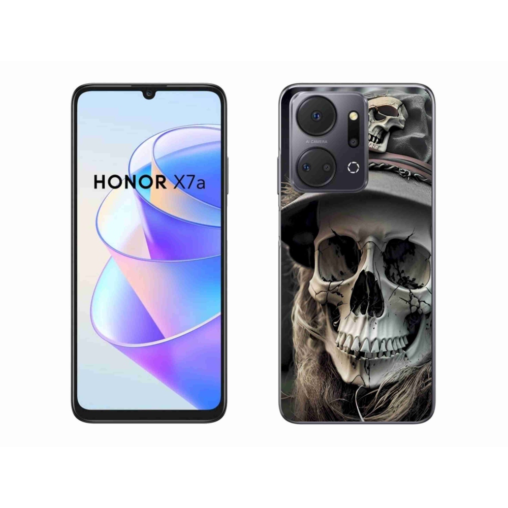 Gélový kryt mmCase na Honor X7a - temná lebka