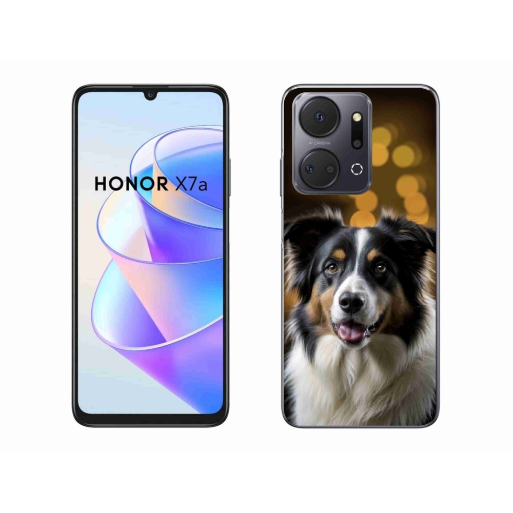 Gélový kryt mmCase na Honor X7a - usmievavý austrálsky ovčiak