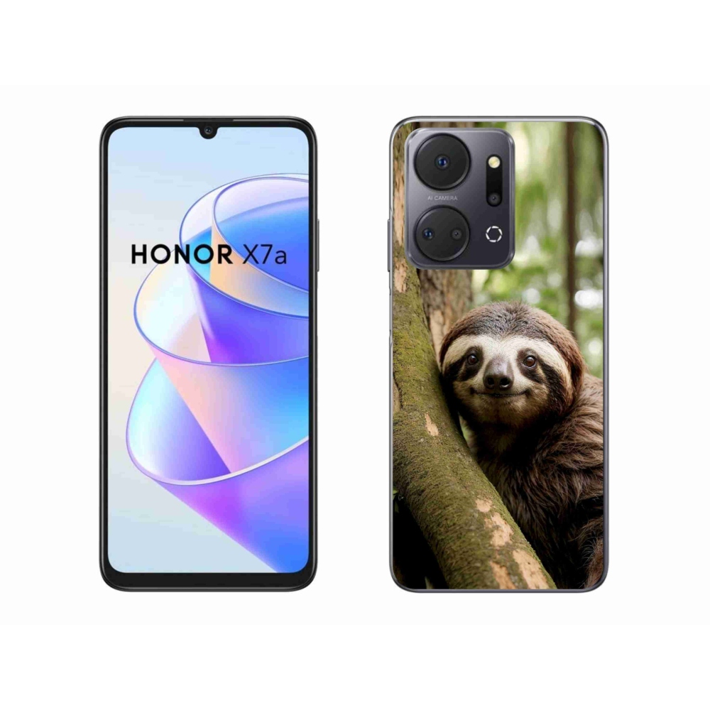 Gélový kryt mmCase na Honor X7a - usmievavý leňochod