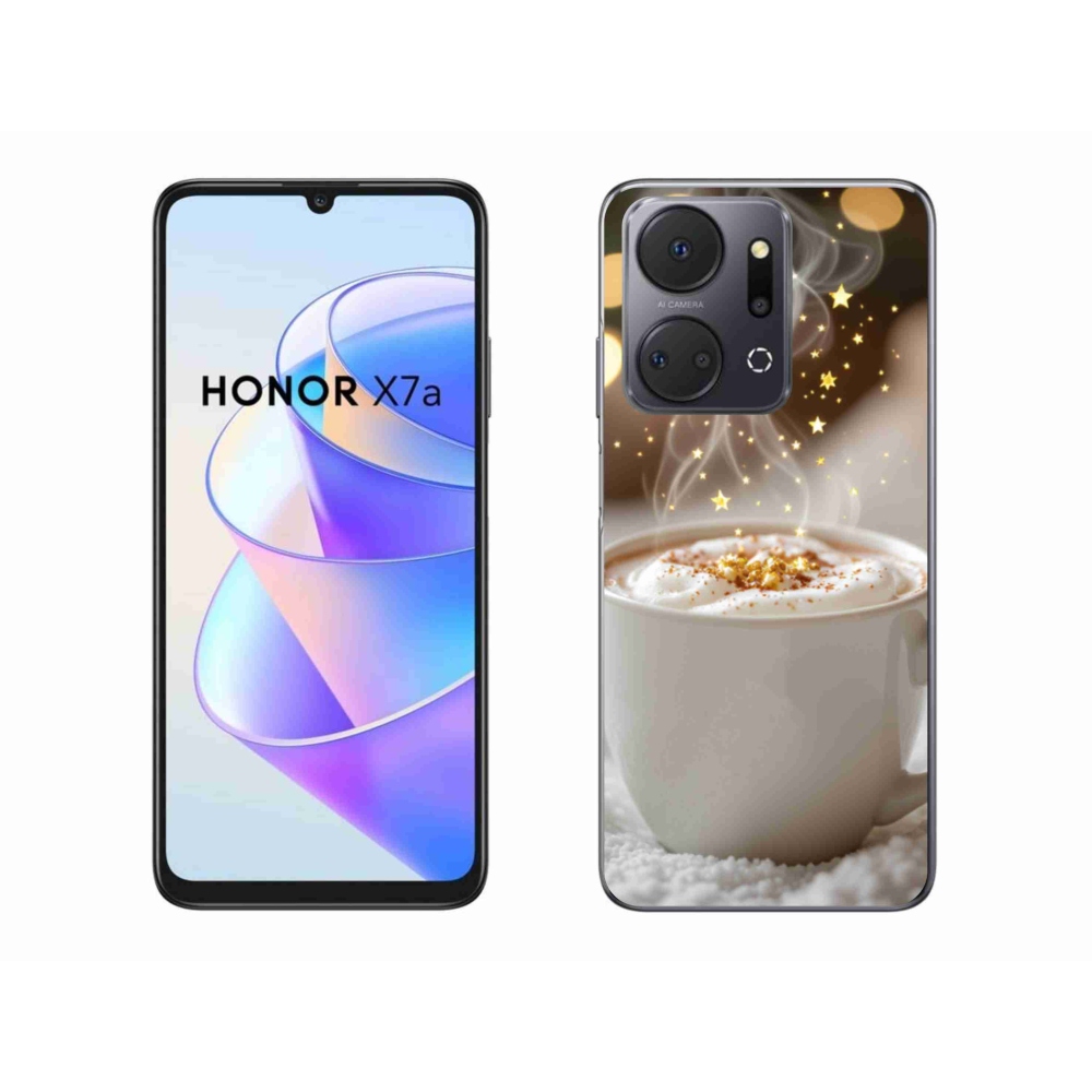Gélový kryt mmCase na Honor X7a - vianočný horúci nápoj