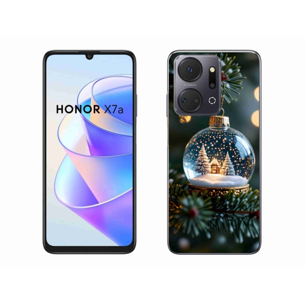 Gélový kryt mmCase na Honor X7a - vianočné gule 2