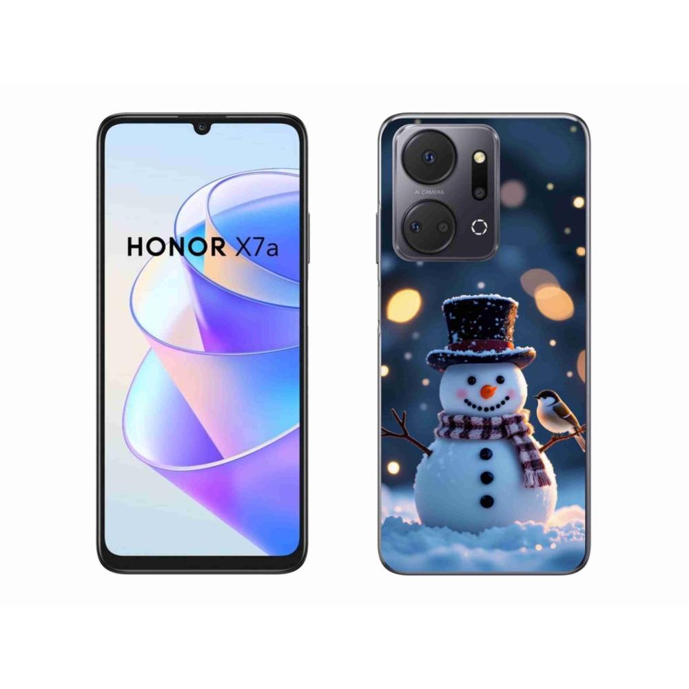 Gélový kryt mmCase na Honor X7a - vianočný snehuliak