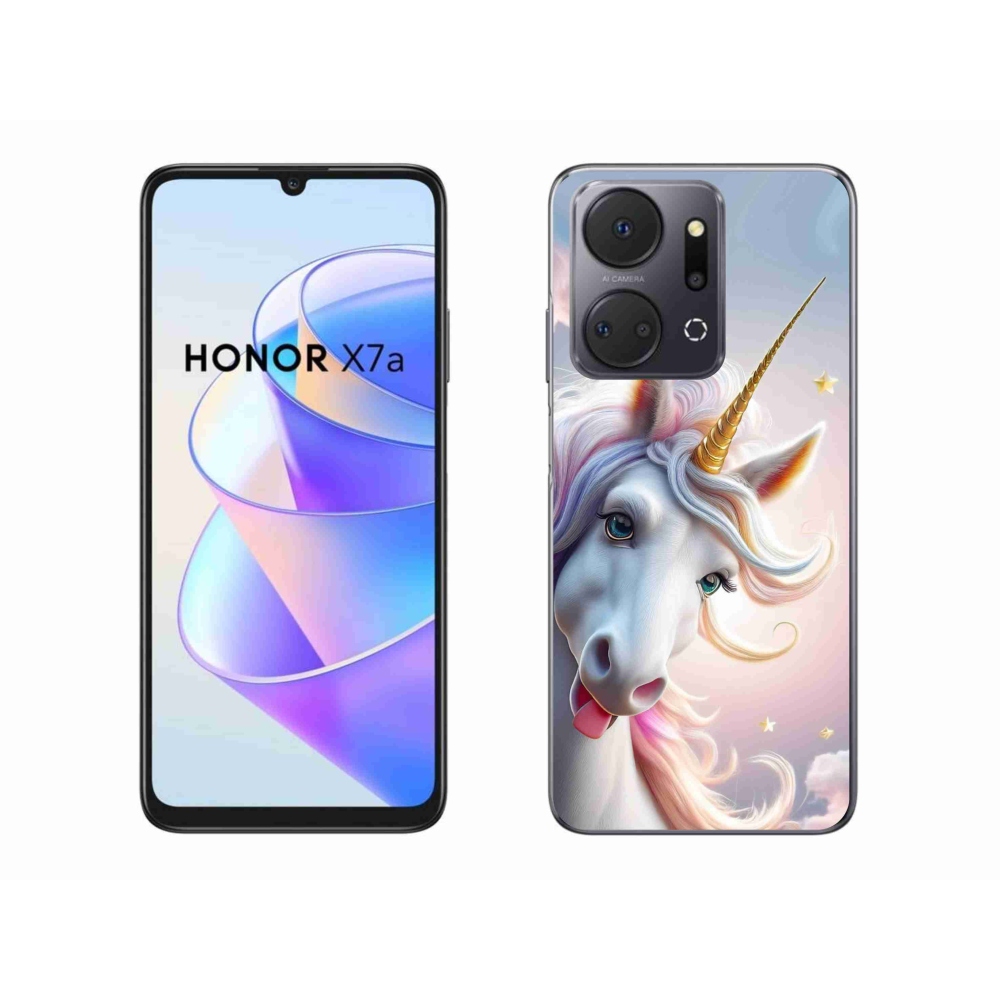 Gélový kryt mmCase na Honor X7a - veselý jednorožec