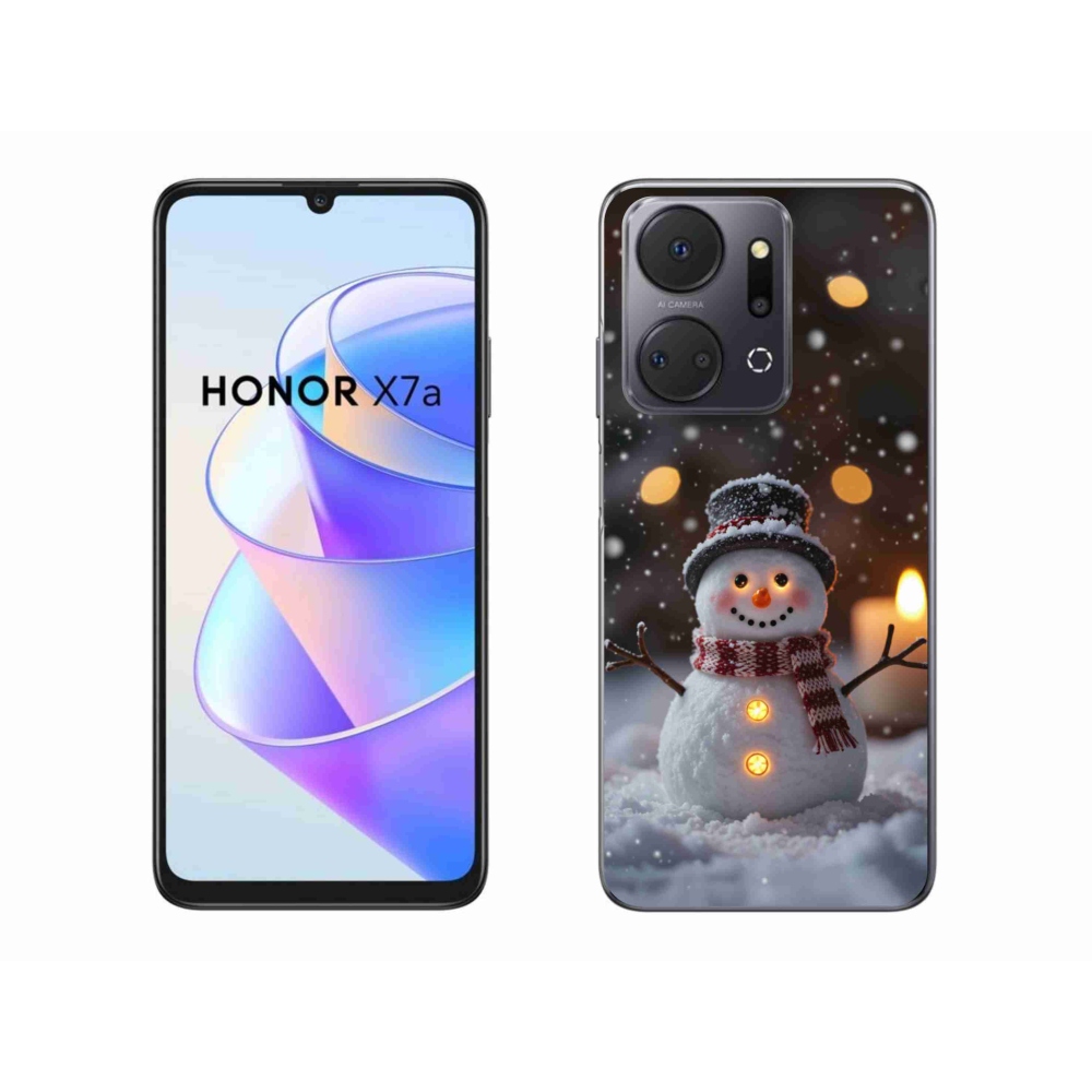 Gélový kryt mmCase na Honor X7a - veselý snehuliak