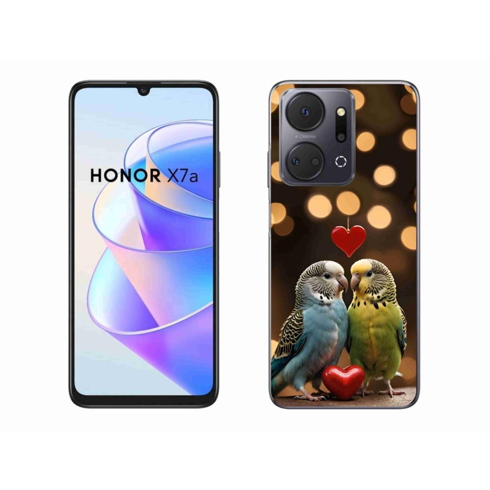 Gélový kryt mmCase na Honor X7a - zamilovaní papagáje