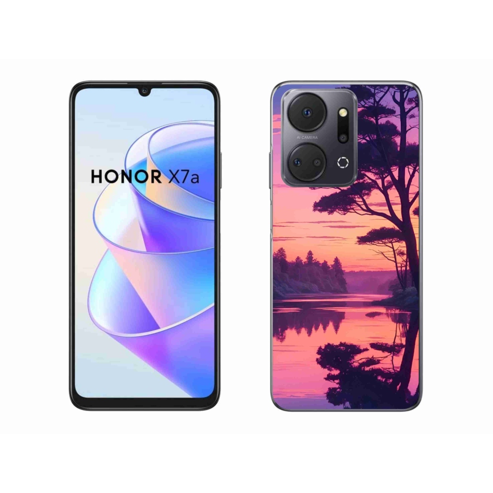 Gélový kryt mmCase na Honor X7a - západ slnka nad jazerom