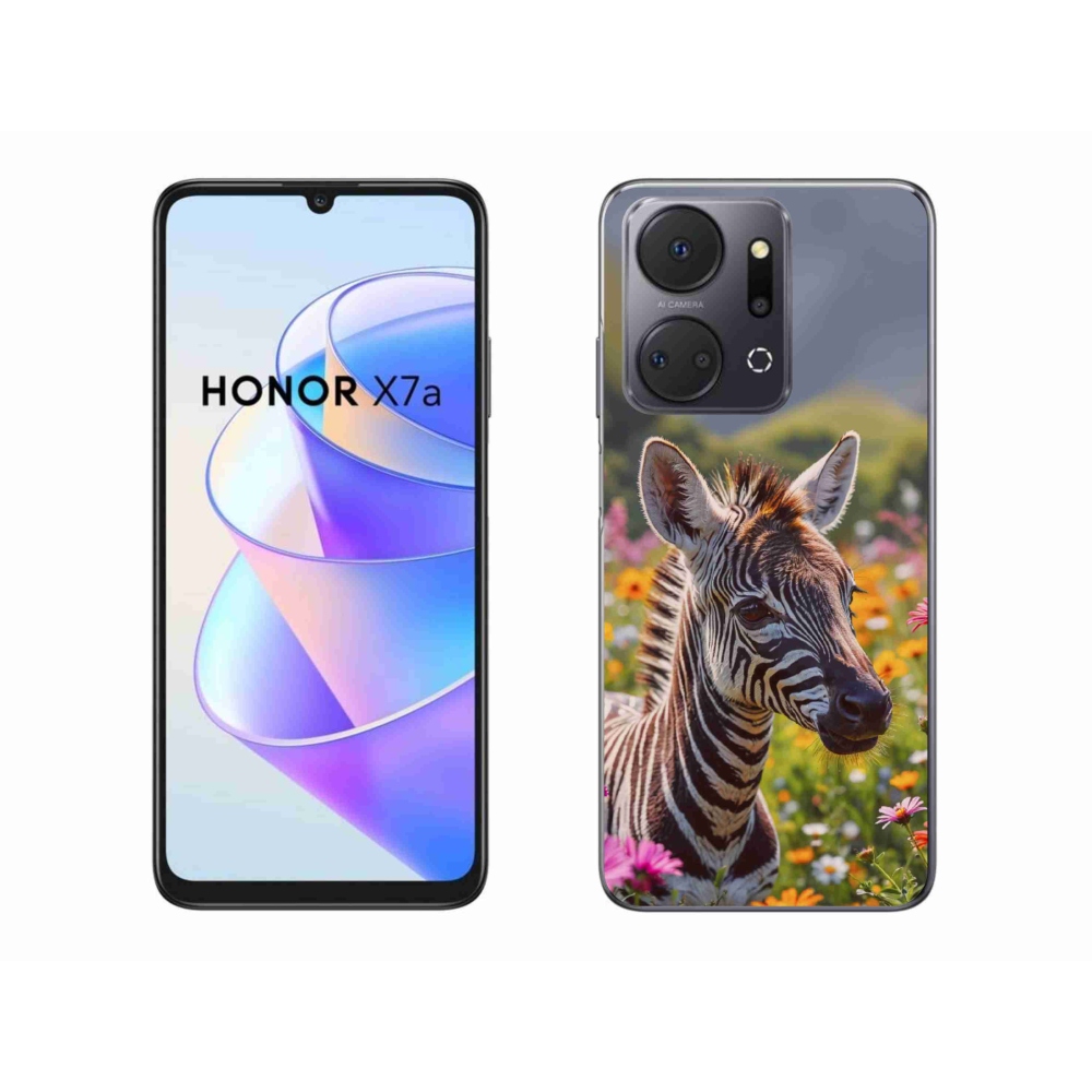 Gélový kryt mmCase na Honor X7a - zebra na lúke