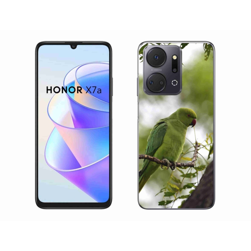 Gélový kryt mmCase na Honor X7a - zelený papagáj