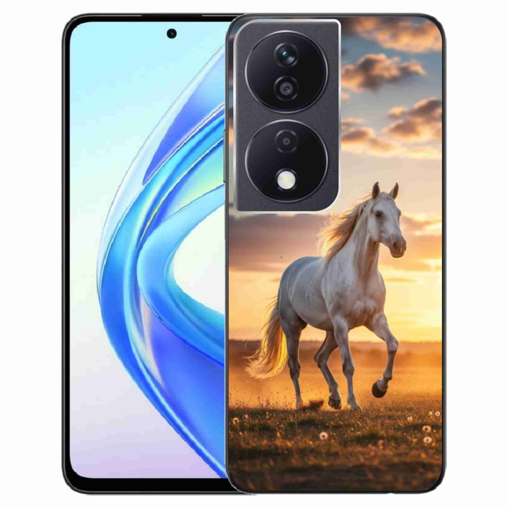 Gélový kryt mmCase na Honor X7b - bežiaci biely kôň 2