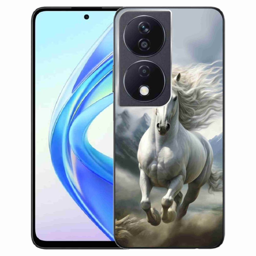 Gélový kryt mmCase na Honor X7b - bežiaci biely kôň 3