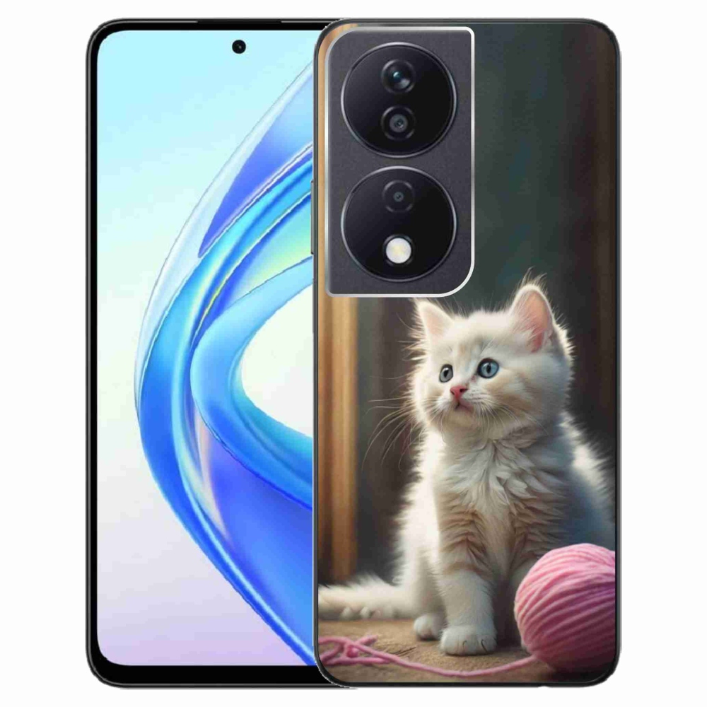 Gélový kryt mmCase na Honor X7b - biele mačiatko 2