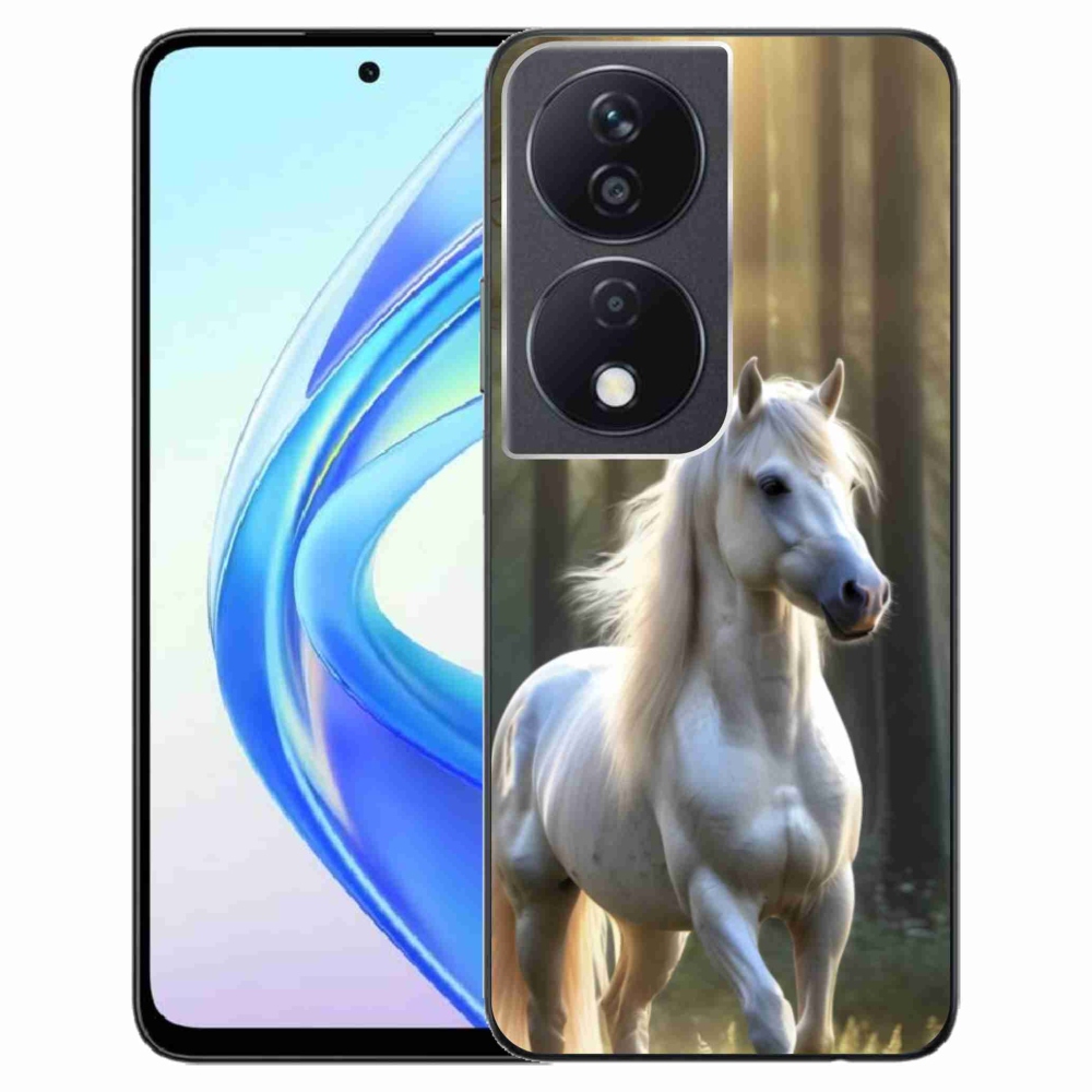 Gélový kryt mmCase na Honor X7b - biely kôň 3