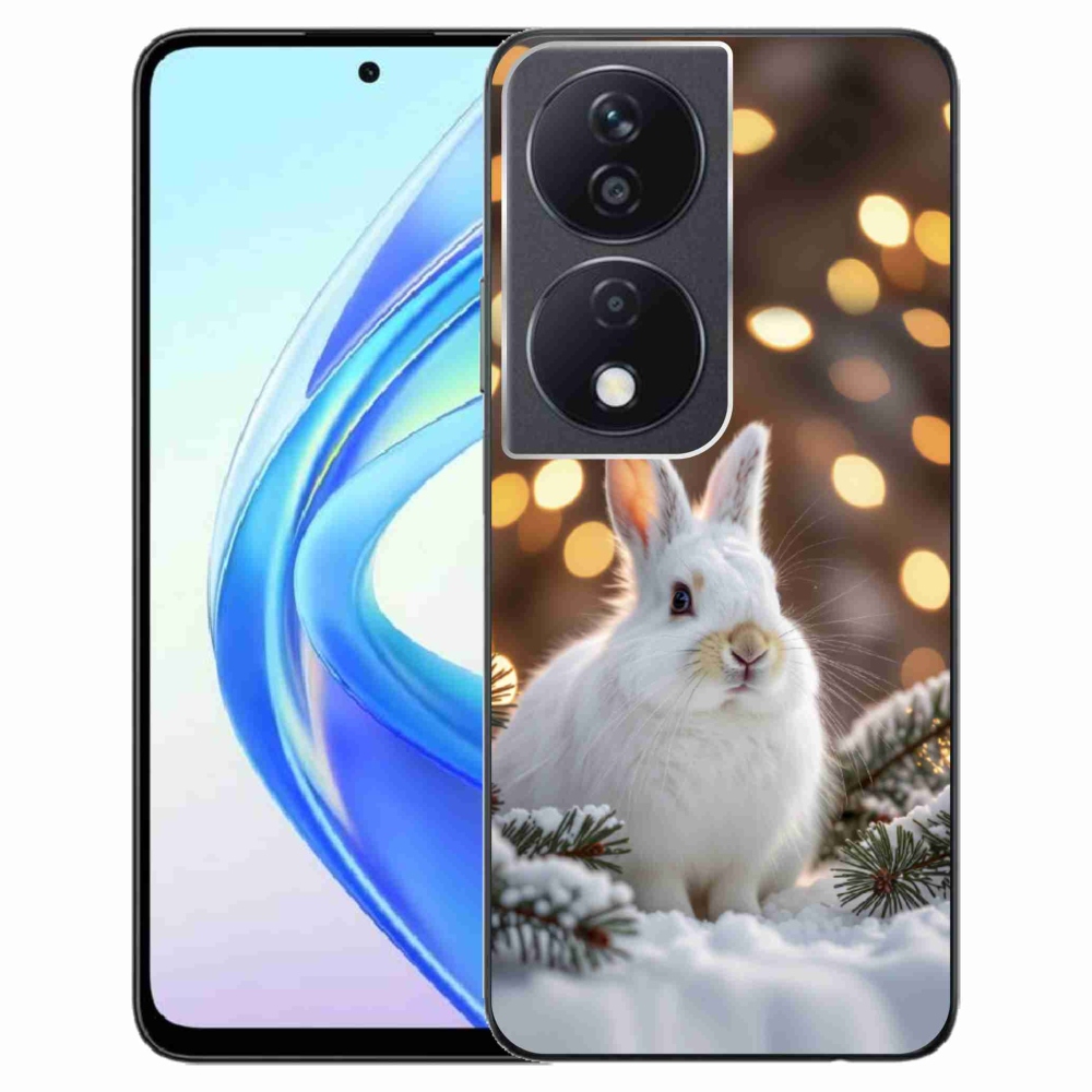 Gélový kryt mmCase na Honor X7b - biely zajac