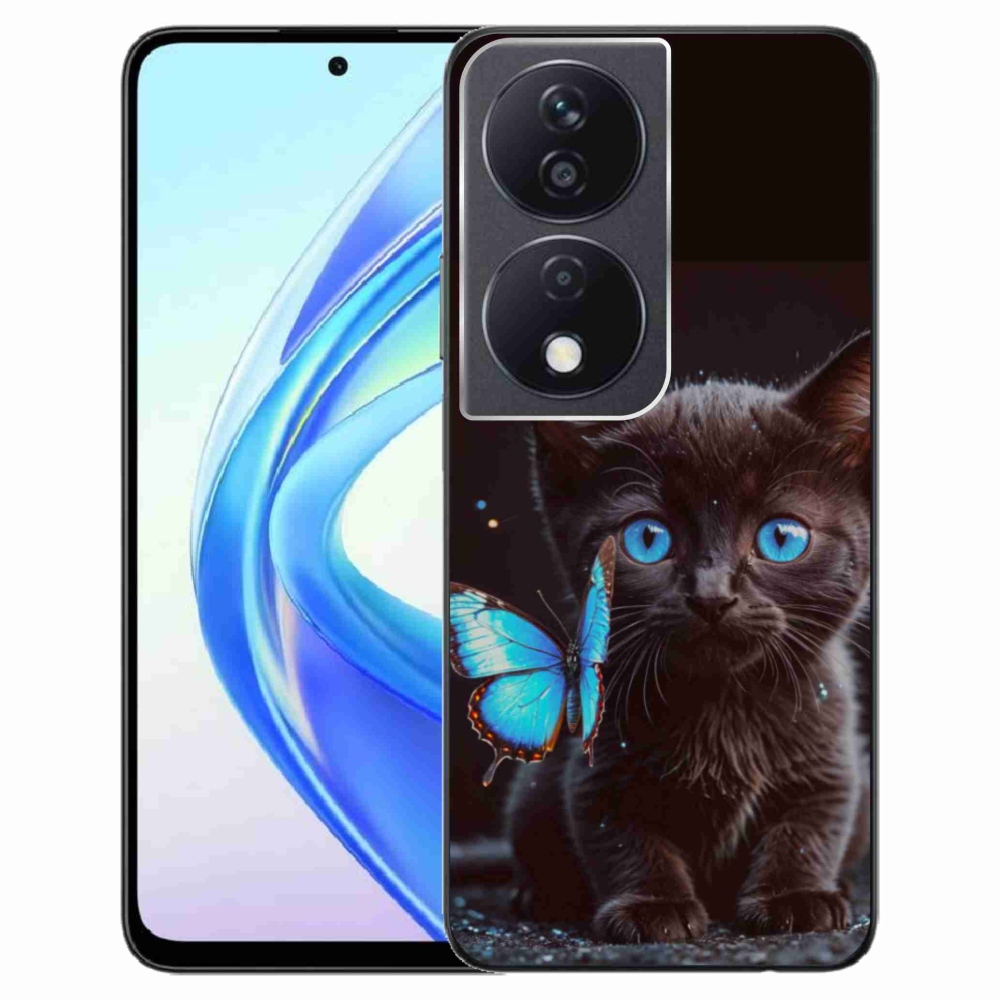 Gélový kryt mmCase na Honor X7b - čierne mačiatko 3