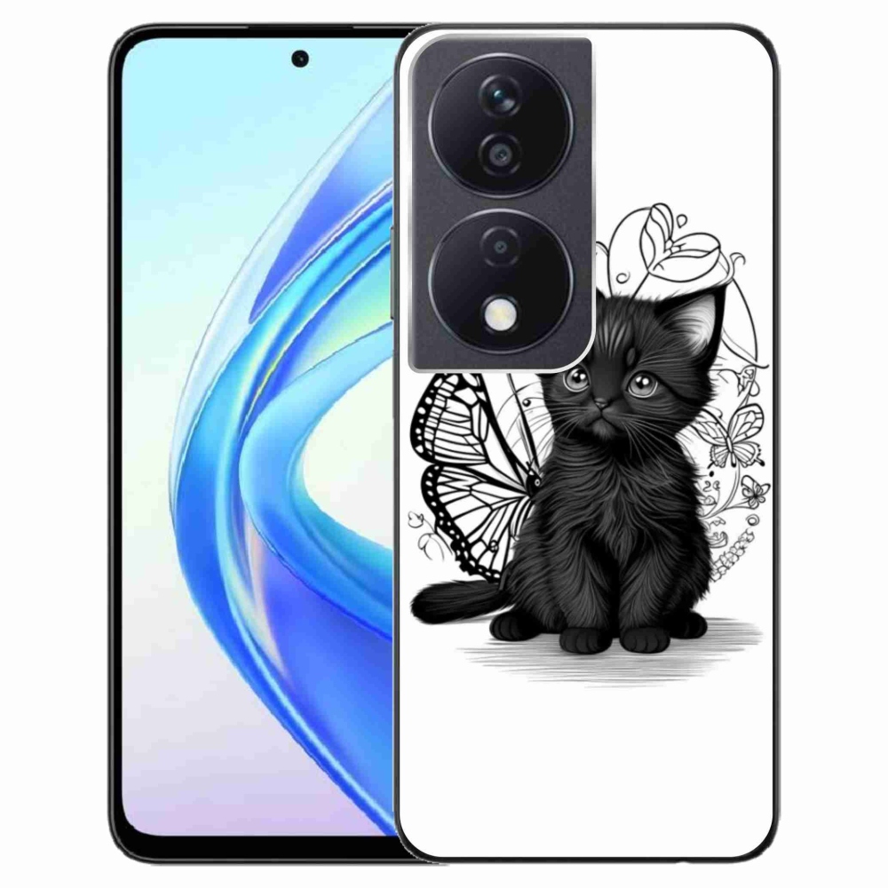 Gélový kryt mmCase na Honor X7b - čierne mačiatko