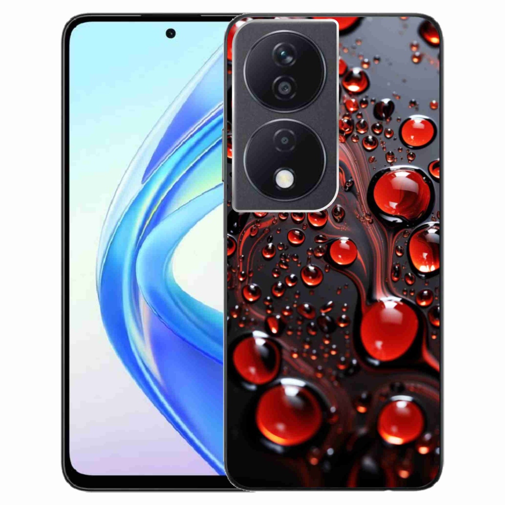 Gélový kryt mmCase na Honor X7b - červené kvapky 2
