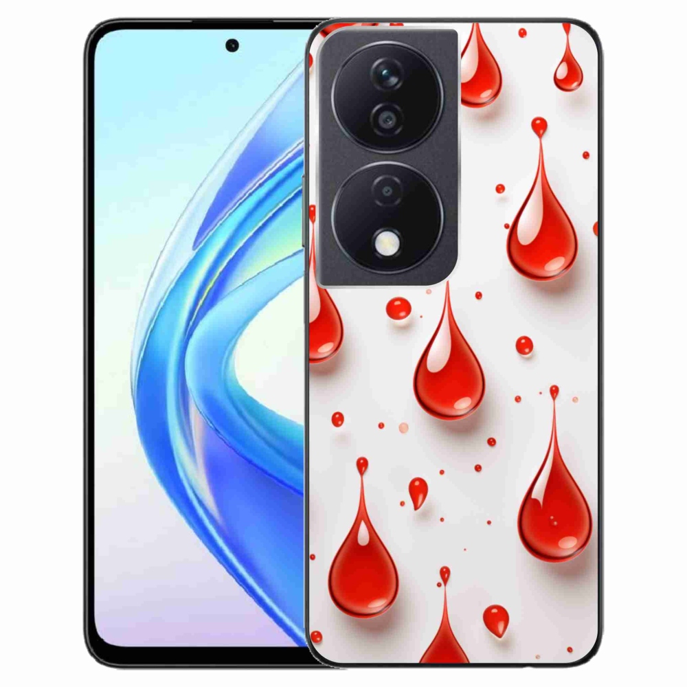 Gélový kryt mmCase na Honor X7b - červené kvapky