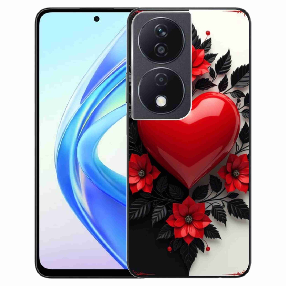 Gélový kryt mmCase na Honor X7b - červené srdce