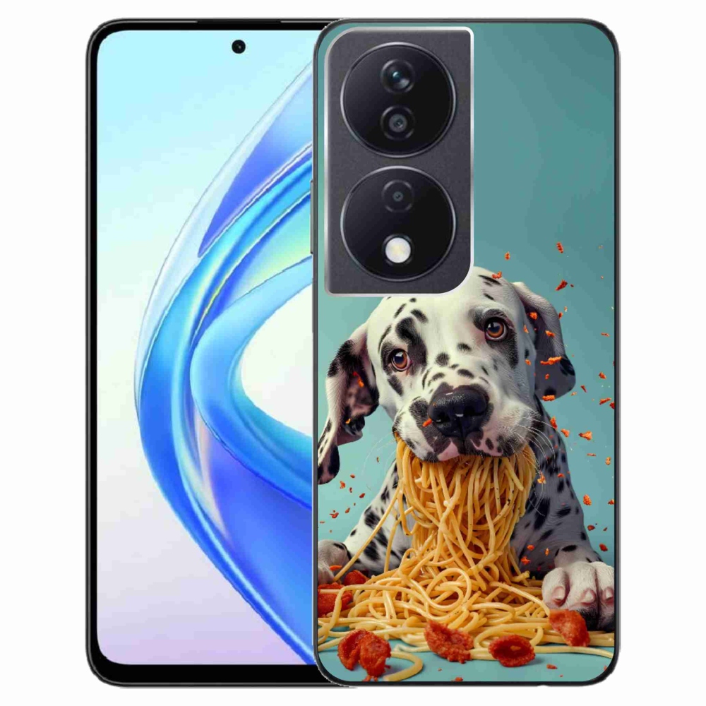 Gélový kryt mmCase na Honor X7b - dalmatín a špagety