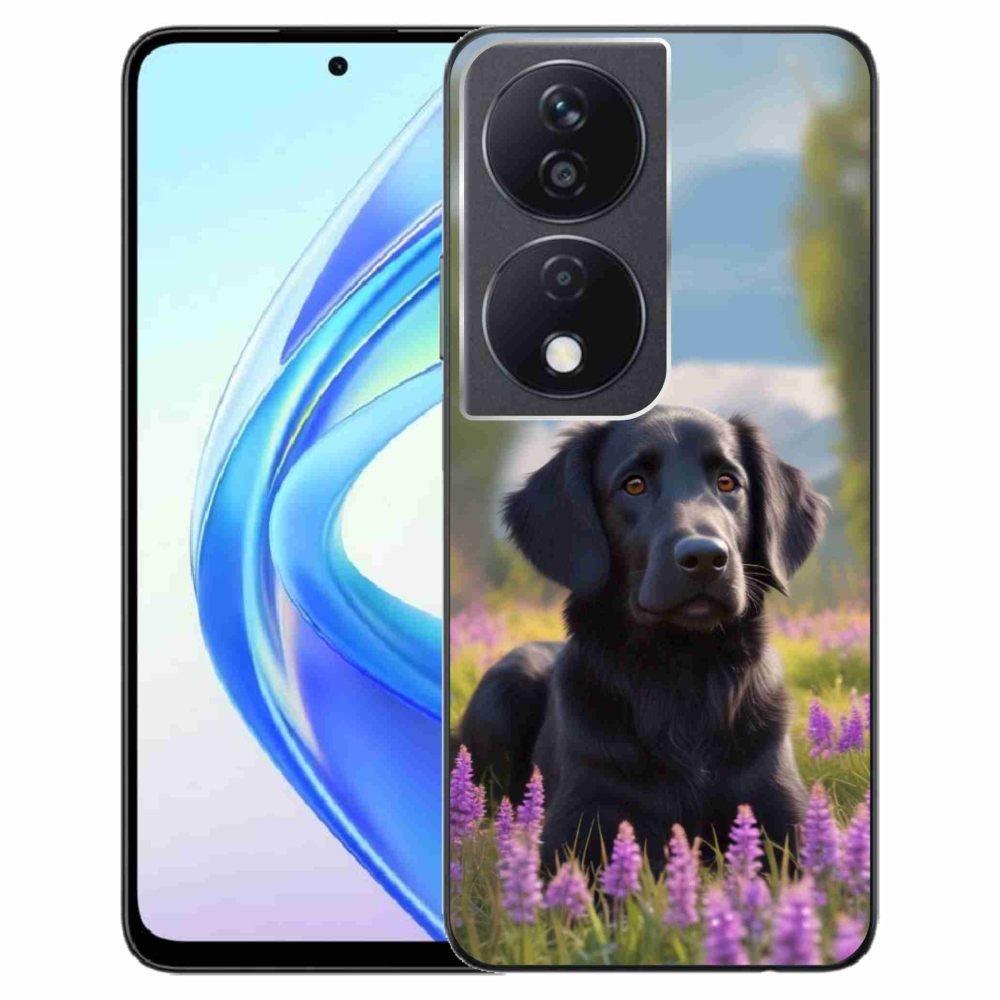 Gélový kryt mmCase na Honor X7b - elegantný čierny retriever