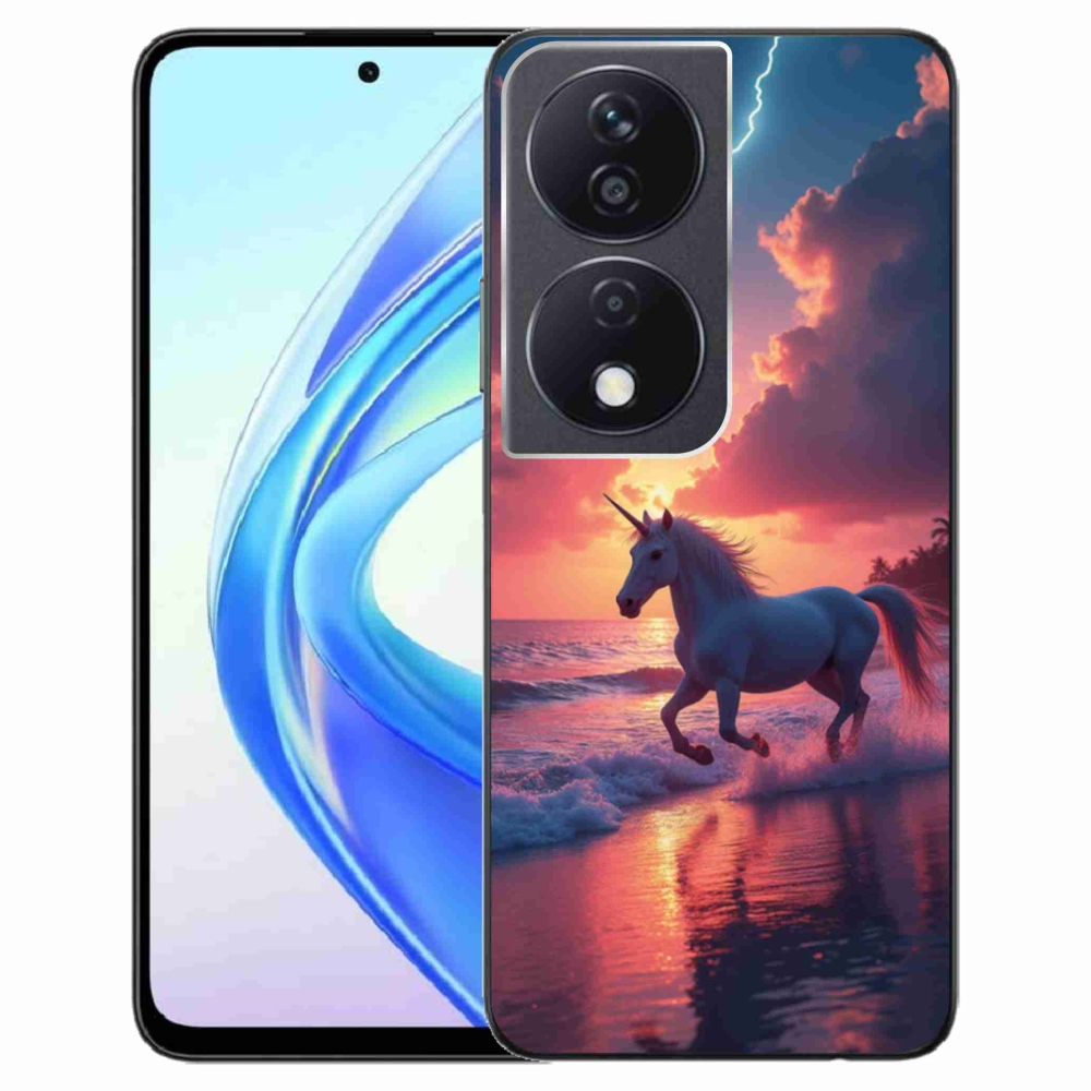 Gélový kryt mmCase na Honor X7b - jednorožec na pláži
