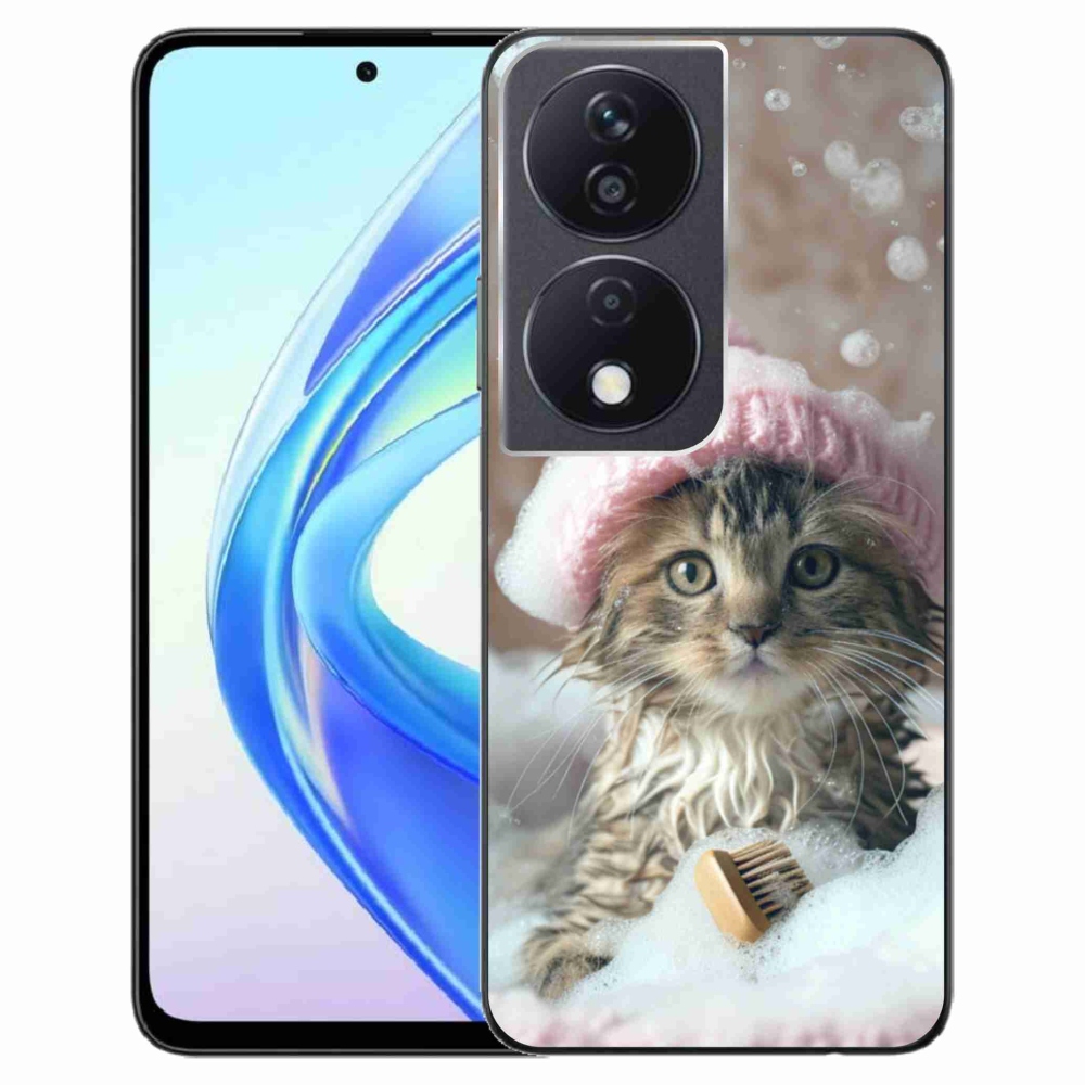 Gélový kryt mmCase na Honor X7b - mačiatko a kúpeľ