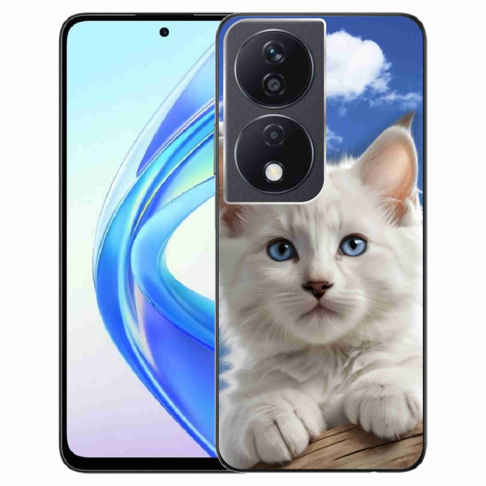 Gélový kryt mmCase na Honor X7b - mačiatko a oblaky