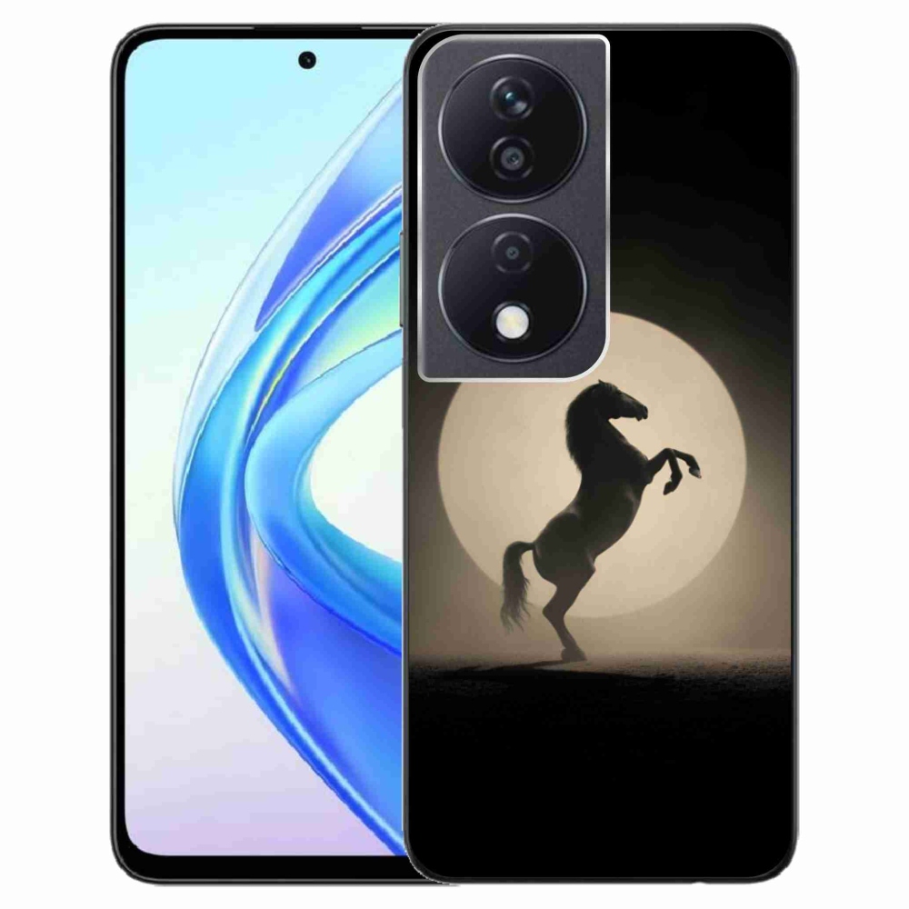 Gélový kryt mmCase na Honor X7b - kôň v siluete