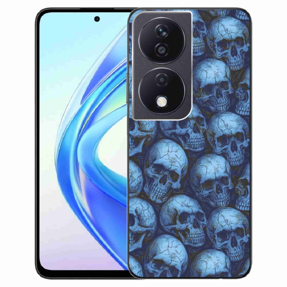 Gélový kryt mmCase na Honor X7b - lebky