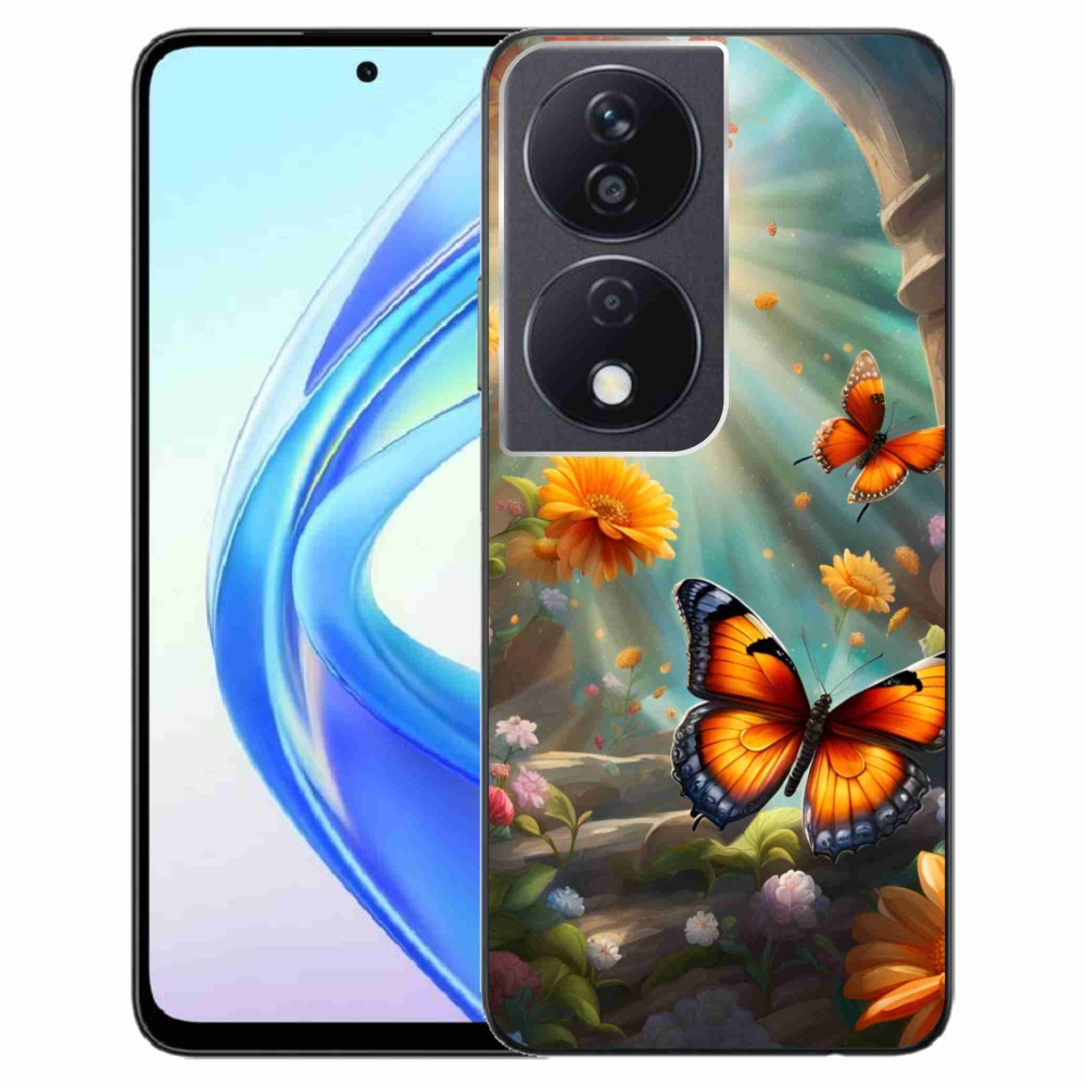 Gélový kryt mmCase na Honor X7b - motýlia záhrada 2