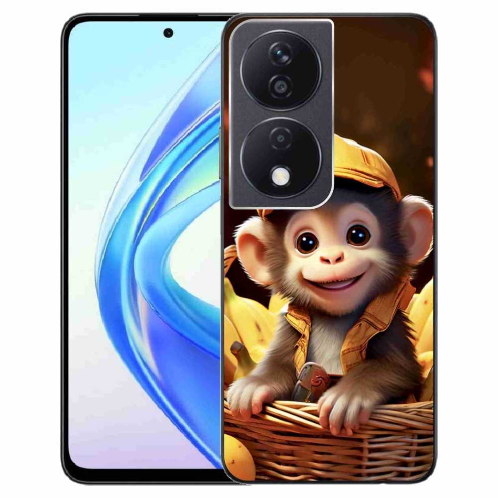 Gélový kryt mmCase na Honor X7b - opice v košíku