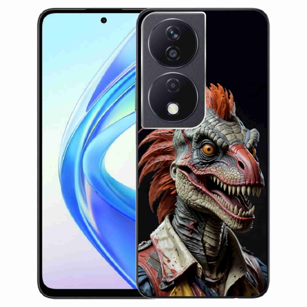 Gélový kryt mmCase na Honor X7b - punk dinosaurus