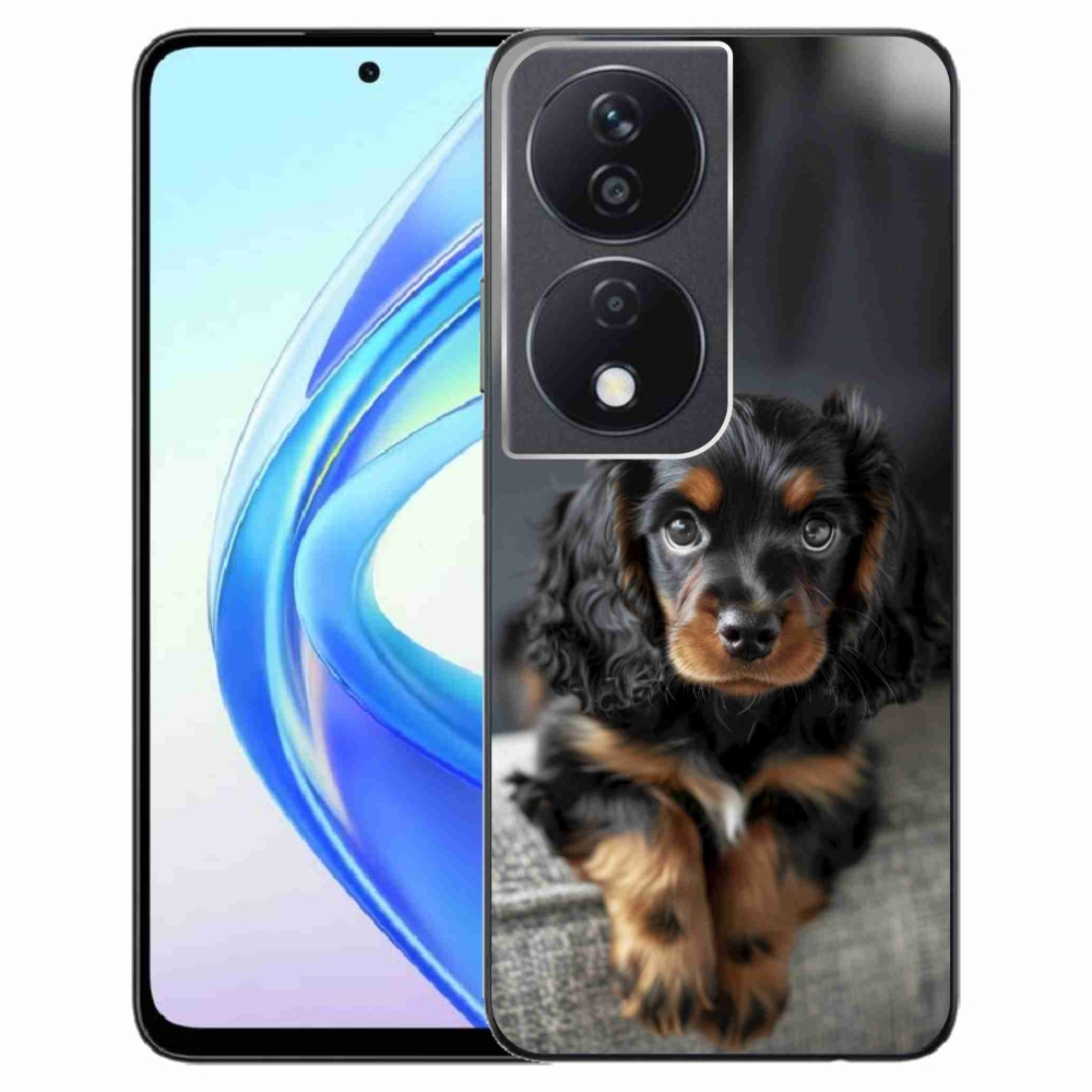 Gélový kryt mmCase na Honor X7b - roztomilý dlhosrstý jazvečík