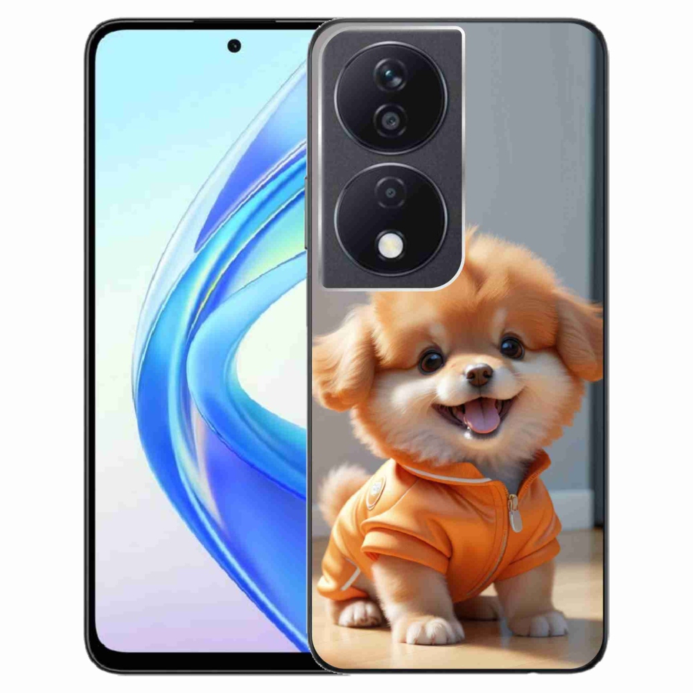 Gélový kryt mmCase na Honor X7b - roztomilý pomeranian v mikine